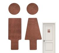 Letrero de madera para inodoro - Letrero de madera adhesivo divertido para baño | Letrero divertido para baño, letreros de puerta de baño para mujeres y hombres