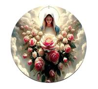 Letrero de madera para porche de jardín, placas para puerta delantera con patrón de libro de lectura angelical, decoración para fiestas navideñas, artesanías para colgar en la pared, decoraciones