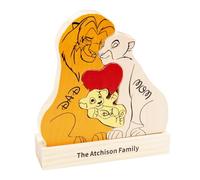 Letrero de madera personalizado con nombre de familia de 2 a 7, letrero de león de madera, letreros de madera personalizables para decoración del hogar y regalos de festivales, cumpleaños para mamá