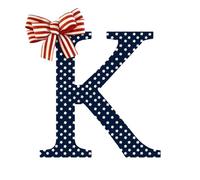 Letrero de madera rojo, y azul, colgante de puerta de bienvenida patriótico | Cartel de madera del Día de la Independencia - Carta decorativa 4 de julio Letrero de puerta de bienvenida para