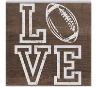 Letrero de madera ""Simply Said INC Small Talk Football"", ""Love Football Decor"", 5,25 x 5,25 pulgadas, para oto o, temporada de f tbol, STS1751