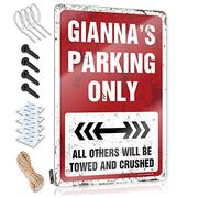 Letrero de mejor país, colección rústica de arte de pared de Gianna's Parking Only, fácil de colgar para piscina (20 x 30 cm)