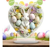 - Letrero de mesa | Acrílico Feliz Pascua Letrero para Mesa | Conejo de Pascua Huevo Decoración de Mesa Cartel - Acrílico 2D Decoración Festival Cartel de Mesa para Decoración del hogar, Decoración de