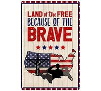 Letrero de metal antiguo con mapa de Estados Unidos, Día de la Independencia, 4 de julio, Día de la Independencia, Liberty Brave, decoración de pared, hogar, cafetería, bar, club, hombre, cueva
