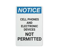 Letrero De Metal Aviso: No Se Permiten Teléfonos Celulares Ni Dispositivos Electrónicos No Se Oxida Fácilmente Letrero Metálico Exquisita Y Hermosa Chapas Metalicas para Aseo Garaje Club 20X30Cm