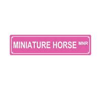 Letrero de metal con diseño de animales en miniatura para la calle, bar, cafetería, garaje, cueva, hogar, habitación, baño, granja, jardín, porche, patio, 40,6 x 10,2 cm