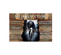 Letrero de Metal con las leyes del ciclismo, decoración antigua del club, placa de lecciones de vida para jinete, decoración de pared, hogar, cafetería, Bar, cartel de hojalata de 8x12 pulgadas