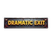 Letrero de metal con patrón de salida dramática, póster de metal vintage, retro, bar, hogar, cueva de hombre, cocina, lavandería, decoración de pared, regalo, 4 x 16 pulgadas