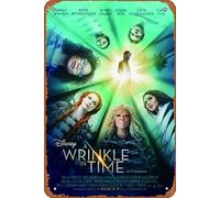 Letrero de metal con texto en inglés "A Wrinkle In Time Movie 2018" de Oprah Winfrey Art vintage, divertido letrero de estaño de 8 x 12 pulgadas para cafetería, bar, dormitorio, decoración de pared