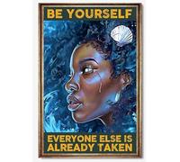 Letrero de metal con texto en inglés "Be Yourself Everyone Else is Already Taken", vintage, divertido, retro, de aluminio, para el hogar, granja, jardín, bar, baño, cocina, 8 x 12 pulgadas