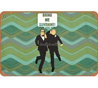 Letrero de metal con texto en inglés "Bring Me Sunshine", estilo vintage, 20,3 x 30,5 cm