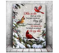 Letrero de metal con texto en inglés "Cardinal Those We Love Don T Go Away" para decoración del hogar, garaje, regalos, 15,2 x 20,3 cm