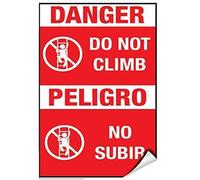 Letrero de metal con texto en inglés "Danger Do Not Climb Peligro No Subir Hazard", letrero de advertencia al aire libre, 8 x 12 pulgadas, decoración de pared