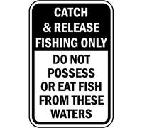 Letrero de metal con texto en inglés «Do Not Eat Fish From These Waters» para el hogar o el trabajo