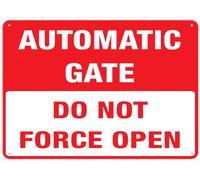 Letrero de metal con texto en inglés "Do Not Force Open", 30,5 x 20,3 cm, aluminio inoxidable, multicolor