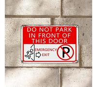 Letrero de metal con texto en inglés "Do Not Park On Front of This Door Road", 20,3 x 30,5 cm, protección UV, resistente a la decoloración, para cafeterías, bares, pubs, cervezas, clubes de cerveza