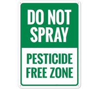 Letrero de metal con texto en inglés "Do Not Spring" de zona libre de pesticidas, seguridad de instalaciones NO.29011, 8 x 12 pulgadas, advertencia clara para uso doméstico y comercial