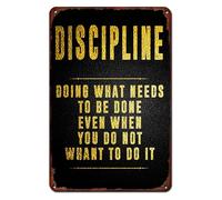 Letrero de metal con texto en inglés "Doing What Needs To Be Done Even When You Do Not Whant To Do It", póster motivacional retro para cafetería, bar, gimnasio, hogar, baño, cocina, decoración de