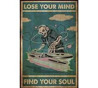 Letrero de metal con texto en inglés "Lose Your Mind Find Your Soul Poster Tin Signs New Year Easter Wall Decor Bar Pub Family Cafe Signs Men Cave, Best Gifts for Friends Family Fun Signs 8 x 12