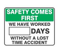 Letrero de metal con texto en inglés "Lost Time Injury" - Letrero de metal de 20,3 x 30,5 cm para uso industrial y comercial