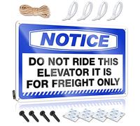 Letrero de metal con texto en inglés "Notice Do Not Ride This Elevator It Is For Freight Only" (30 x 40 cm)