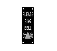 Letrero de metal con texto en inglés "Please Ring The Bell", calcomanía de timbre de puerta, pequeñas calcomanías personalizadas a presión con agujeros preperforados, autoadhesivas, para montaje de