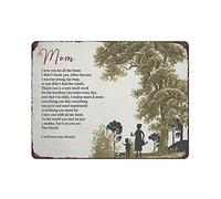 Letrero de metal con texto en inglés «To Mom I Love You for All The Times», letrero de metal de aluminio, decoración de pared, póster retro para bares, restaurantes, cafeterías, pubs, decoración del