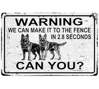 Letrero de metal con texto en inglés "We Can Make It To The Fence In 2.8 Secons For Gardening Backyard Patio Outdoor Wall Decor 20.3x30.5 cm