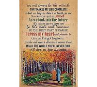 Letrero de metal de 20 x 30 cm, con texto en inglés "I Cross My Heart You Will Always Be The Miracle, placa de impresión vintage, regalo de cumpleaños, jardín, patio, decoración de pared del hogar
