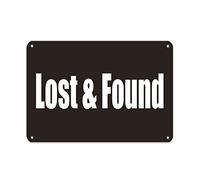 Letrero de metal de aluminio con texto en inglés"Lost & Found Business Sign Lunch Room And Break Room"