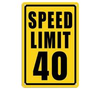 Letrero de metal de aluminio Speed Limit 40 de 8 x 12 pulgadas, decoración de pared, uso en interiores y exteriores