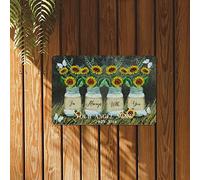 Letrero de metal de girasol con texto en inglés "I'm Always with You" Spiritual Sayings Lettering Metal Wall Art 20.3 x 30.5 cm, resistente a la intemperie, rústico, elegante, pintura de hierro para