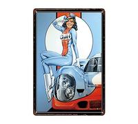 Letrero de metal de hojalata con texto en inglés "Gulf Lady Races" Bar Pub Home Vintage Retro Cafe Art Metal Tin Sign 8 x 12 pulgadas pintura de hierro