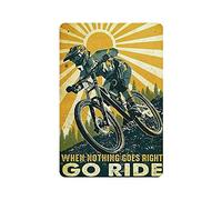 Letrero de metal de metal con texto en inglés "Go for A Ride Go for A Ride", cartel de metal para decoración de pared, cocina, hogar, garaje, 12 x 8 pulgadas