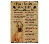 Letrero de metal decorativo para colgar en la pared de la casa del perro, para colgar en la pared, diseño de la vida del perro, divertido animal, placa de metal para comedor, restaurantes, jardín, 12