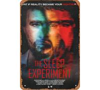 Letrero de metal divertido con texto en inglés "The Sleep Experiment 2022", decoración de pared retro para el hogar, calle, puerta, bares, restaurantes, cafeterías, tiendas, pubs, regalo de 12 x 8