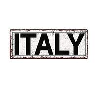 Letrero de metal divertido de Italia, bar, pub, garaje, comedor, cafetería, decoración del hogar, decoración del hogar, póster de arte retro vintage de 8 x 12 pulgadas