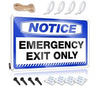 Letrero de metal divertido para oficina, aviso de salida de emergencia (20 x 30 cm)