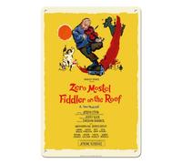 Letrero De Metal El Violinista En El Tejado Protagonizado por Zero Mostel Musical Retro Letrero Metálico Vendimia Chapas Metalicas para Casa Campo Pared Restaurante 20X30Cm