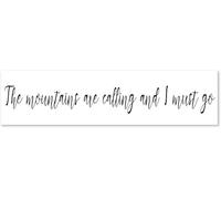 Letrero de metal inspirador con texto en inglés "The Mountains Are Calling And I Must Go", decoración rústica de pared para hombres y mujeres, decoración de pared para interiores y exteriores, regalo