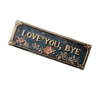 Letrero De Metal Love You Bye, Estilo Rústico, 40x10 Cm, Letrero De Pared De Metal Vintage, Placa De Pared Estilo Verde, Fácil De Ha Ng, Para Hogares O Restaurantes