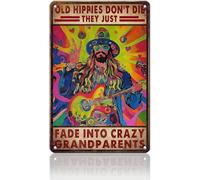 Letrero De Metal No Mueran, Simplemente Se Desvanecen Y Se Convierten En Grandpas Locos Retro Placas Metálicas Resistente Al Desgaste Y Duradero Cartel De Metal para Garaje Baño Hotel 20X30Cm