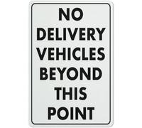 Letrero De Metal No Se Permiten Vehículos De Reparto Más Allá De Este Divertido Chapas Metalicas No Es Fácil De Deformar Placas Metálicas Para Hotel Taberna Wc 20X30Cm