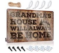 Letrero de metal para bar con texto en inglés "Grandmas 'S House Will Always Be Home" (20 x 30 cm)