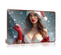 Letrero de metal para decoración de habitación de niños, adolescentes, Navidad, nevada: un Papá Noel festivo inspirado en la belleza (20 x 30 cm)