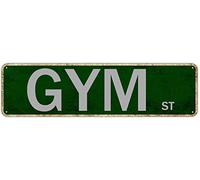 Letrero de metal para gimnasio, San Vintage, letreros retro de estaño, letrero de aluminio, citas, hogar, cocina, pub, club, pared, patio, pub, club, porche, decoración de 4 x 16 pulgadas