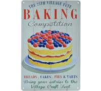 Letrero De Metal Pasteles Retro Metal Estaño Signo Vendimia Chapas Metalicas para Cafetería Club Taberna 20X30Cm