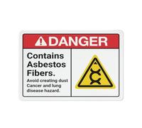 Letrero De Metal Peligro Fibras De Amianto Evite La Creación De Polvo Riesgo De Cáncer De Pulmón Resistente Al Desgaste Y Duradero Placas Metálicas Divertido Cartel De Metal para Club 20X30Cm