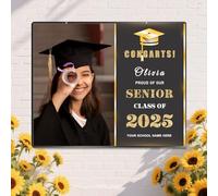 Letrero de metal personalizado para graduación de clase de 2025, para graduados universitarios de último año 2025, decoración de números personalizados, regalos de graduación para felicitaciones de