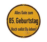 Letrero de metal redondo con texto en inglés "All The Best on Your 85th Birthday", con texto en inglés "Long May You Live" para decoración de pared para el hogar, bar, cafetería, póster de metal de 8